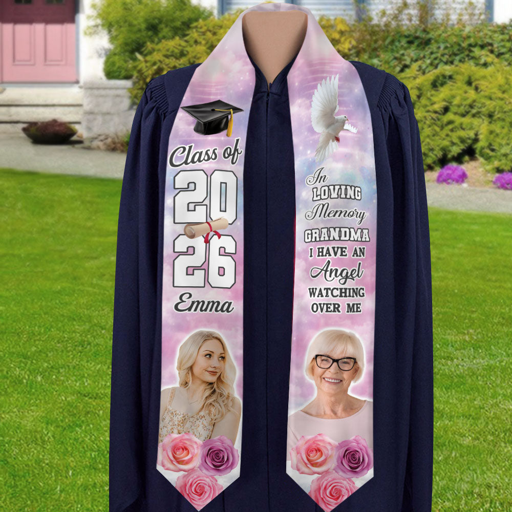 Custom Photo In Loving Memory Graduation Class Of 2026 Stole CH07 910252