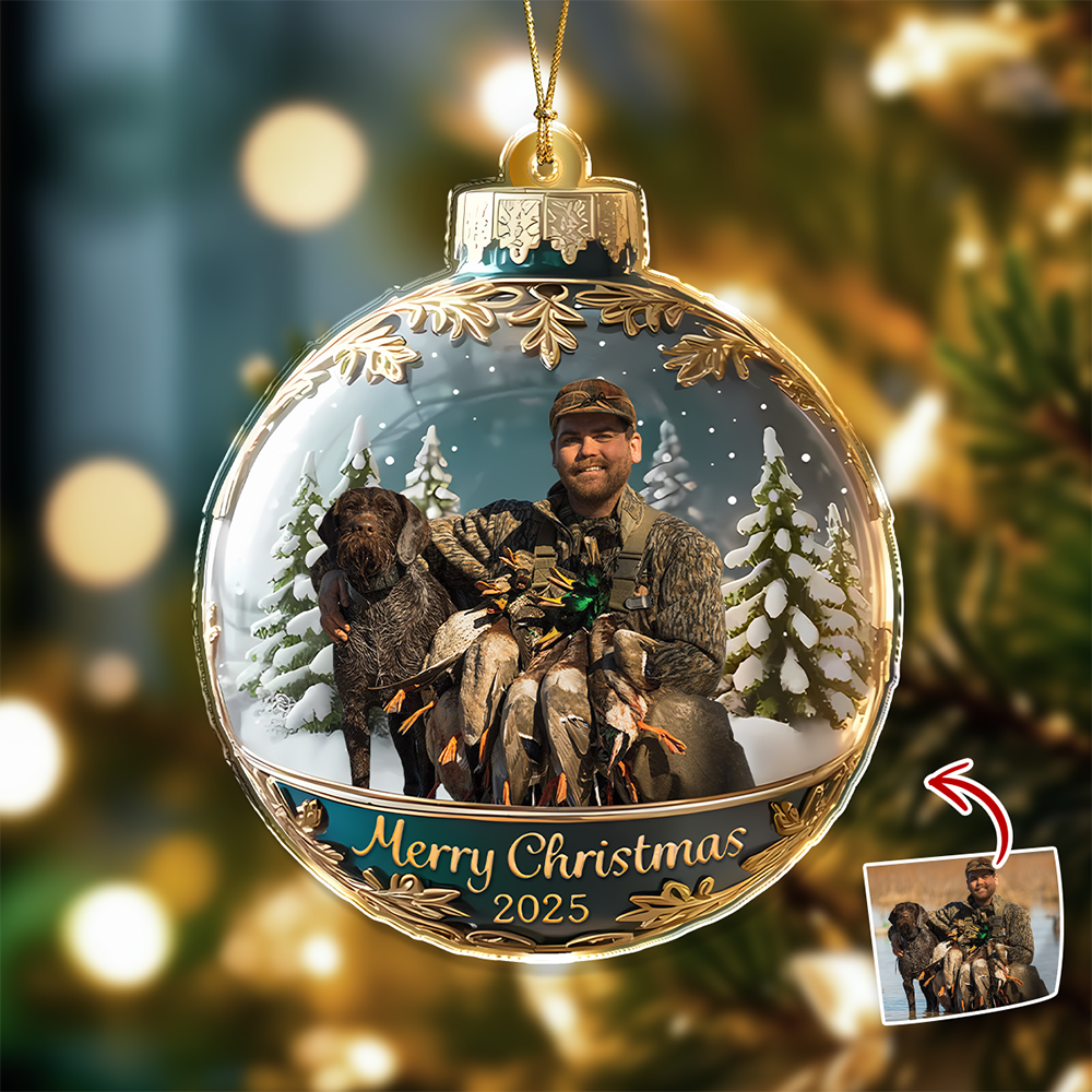 Custom Photo Personalized Hunting Duck Acrylic Ornament Christmas Gifts For Duck Hunting Lovers HA75 898382