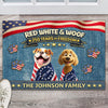 Custom 3D America Dog Red White Woof Doormat – Patriotic America 250 Years of Freedom LM32 899221
