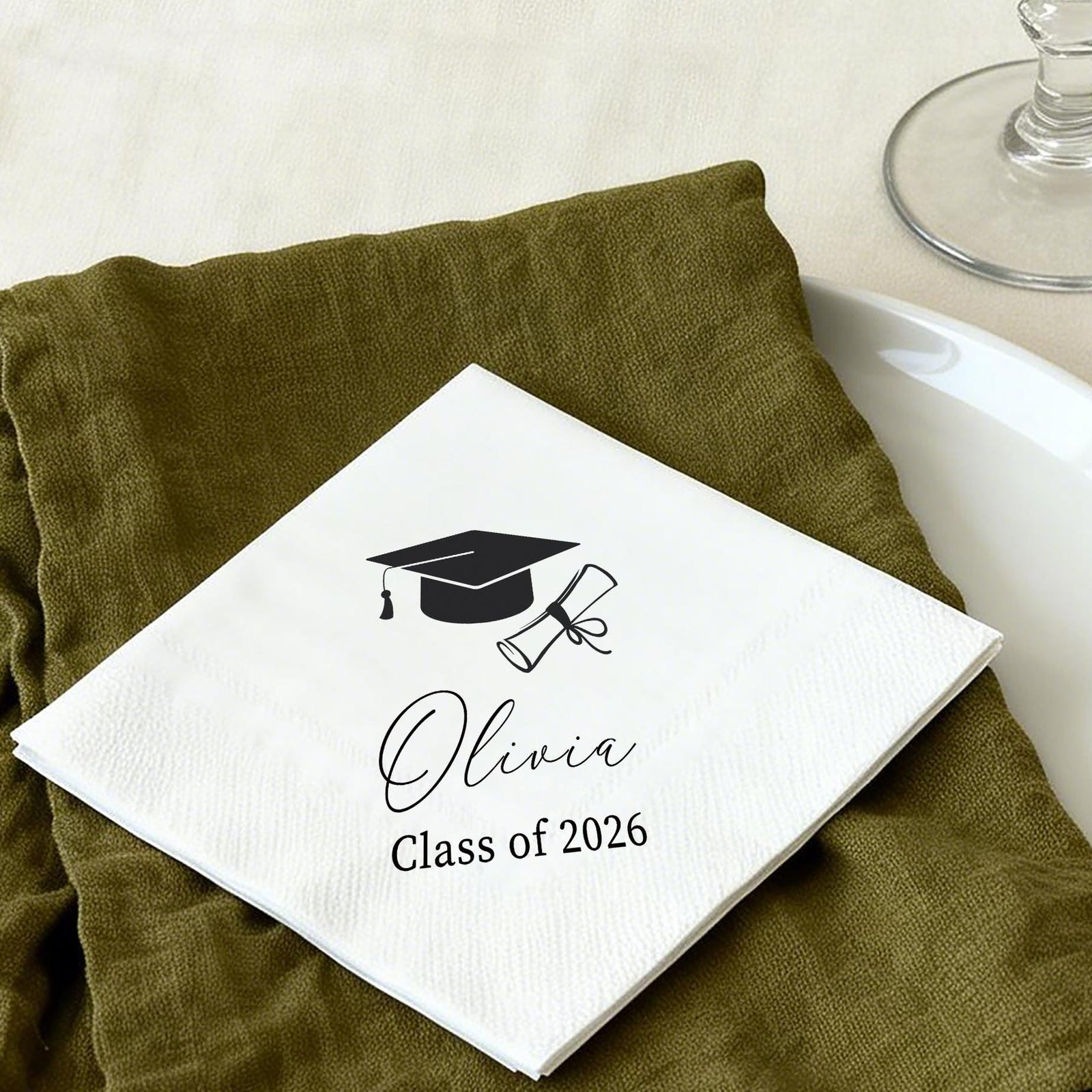 Personalized Name Class Of 2026 Graduation Napkins Party Decor LM32 899849
