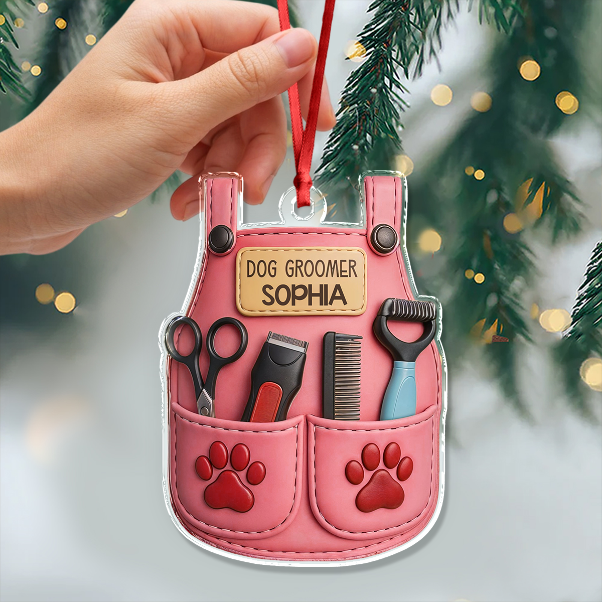 Personalized Pet Groomer Christmas Acrylic Ornament LM32 895489