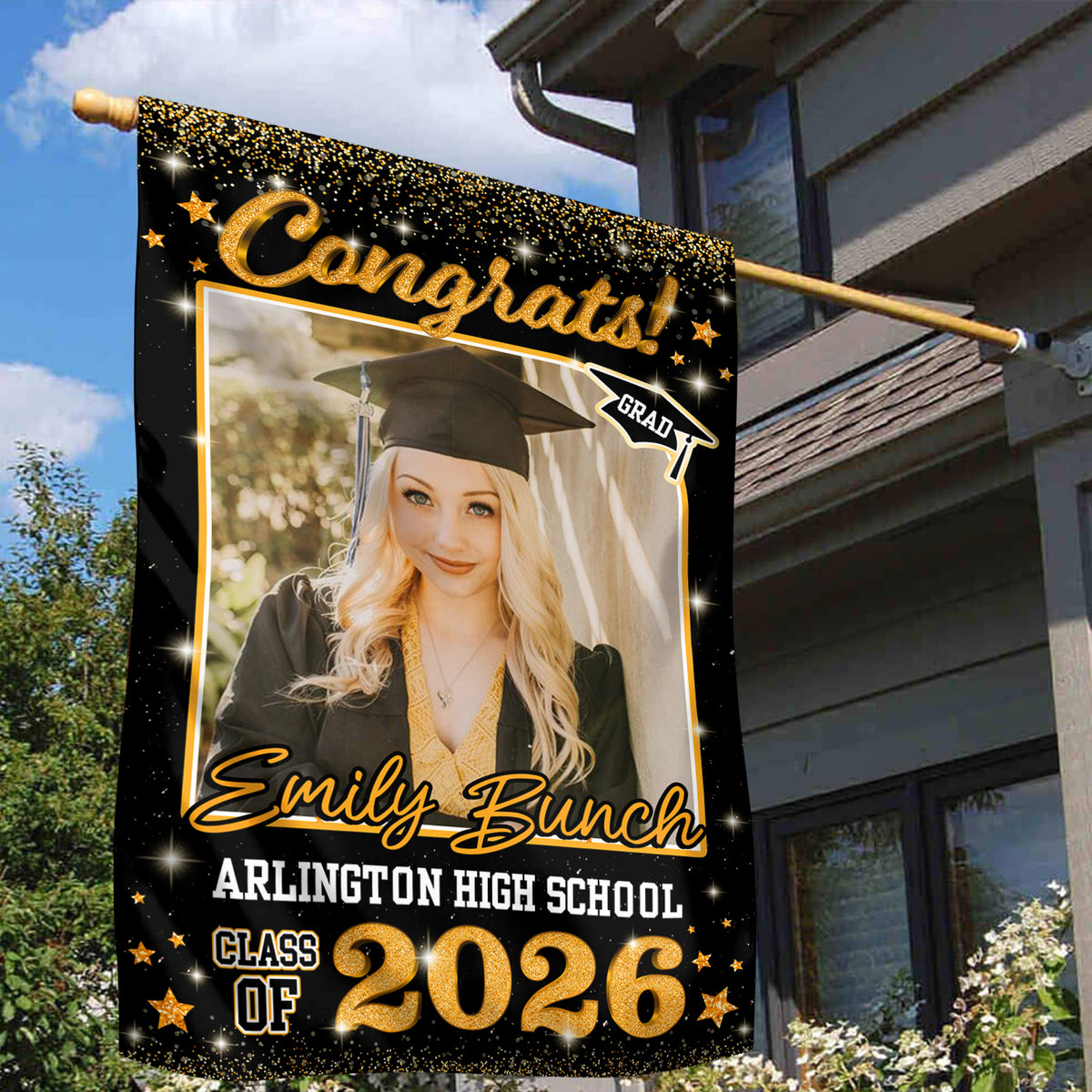 Custom Photo Class of 2026 Garden Flag Congrat Grad Gift, Graduation Decorations CH07 910756