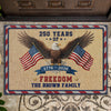 Personalized Family Name 250 Years Of Freedom USA Patriotic Faux Pattern Doormat - 2D Printed Not Embroidered Patriotic America Decor HO82 901580