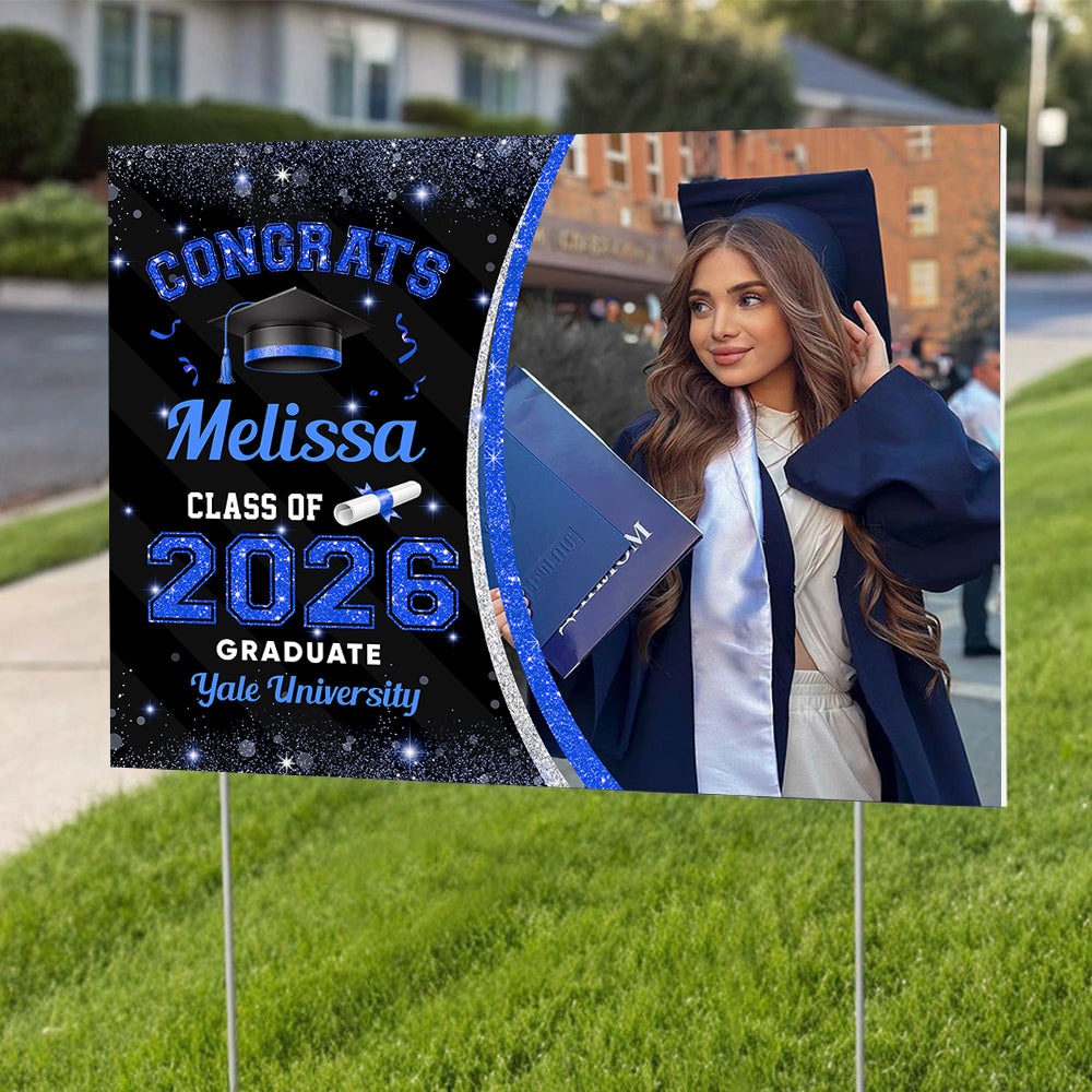Custom Photo Class Of 2026 Personalized Graduation Yard Sign HA75 920462