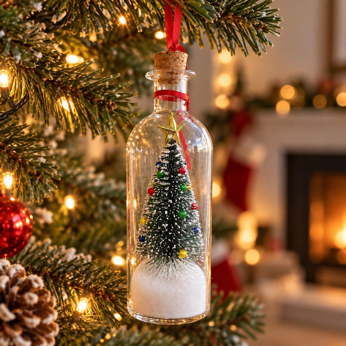 Recordable Voice Message Christmas Bottle Tree Ornament, Keepsake for Family LM32 670073