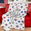Forever Connected, Hand in Hand - Family Personalized 3D Inflated Effect Printed Blanket HA75 920382