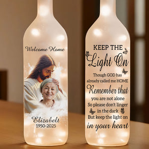 Custom Photo Though Absent, You Are Always Near Bottle Lamp LM32 893209
