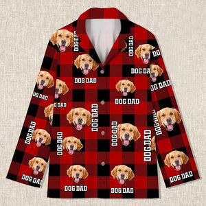 Add Your Pet Photo Christmas Flannel Pajamas DA199 888729