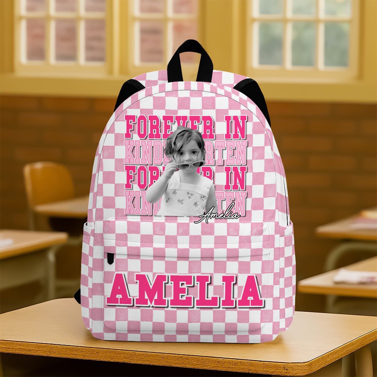 Forever in Kindergarten Backpack – Personalized Photo School Bag for Kids TH10 170291