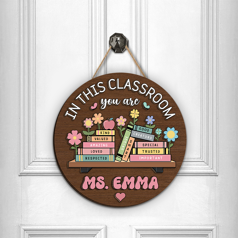 Custom Name In this Classroom You Are Gift For Teacher Layer Doorsign TH10 894141