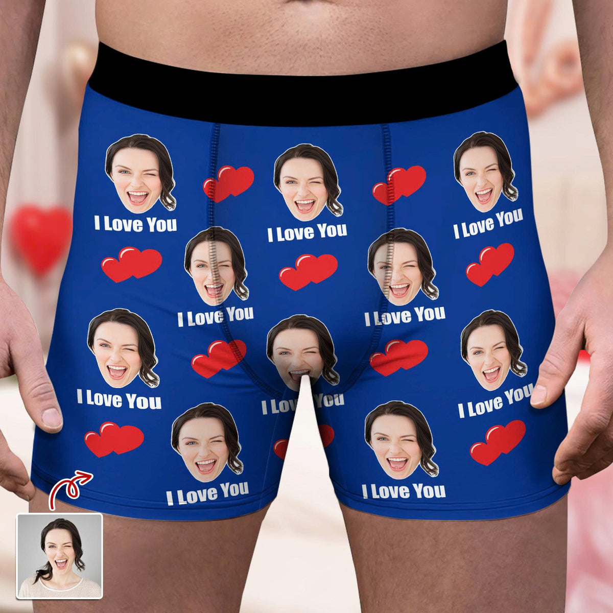 Custom Photo I Love You Men's Boxer Brief Funny Valentine Gift CH07 899300