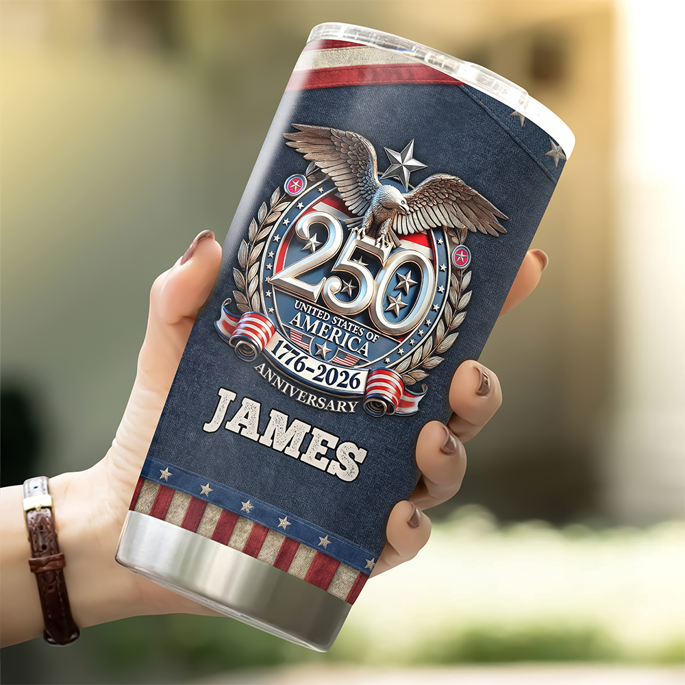 USA Eagles 250th Anniversary Semiquincentennial 1776-2026 Fat Tumbler CH07 910588