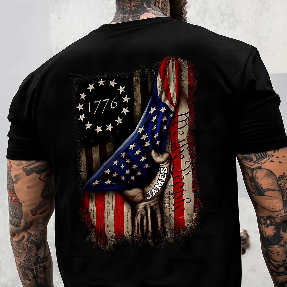 Custom Name We The People US Flag Back Shirt TH10 169061