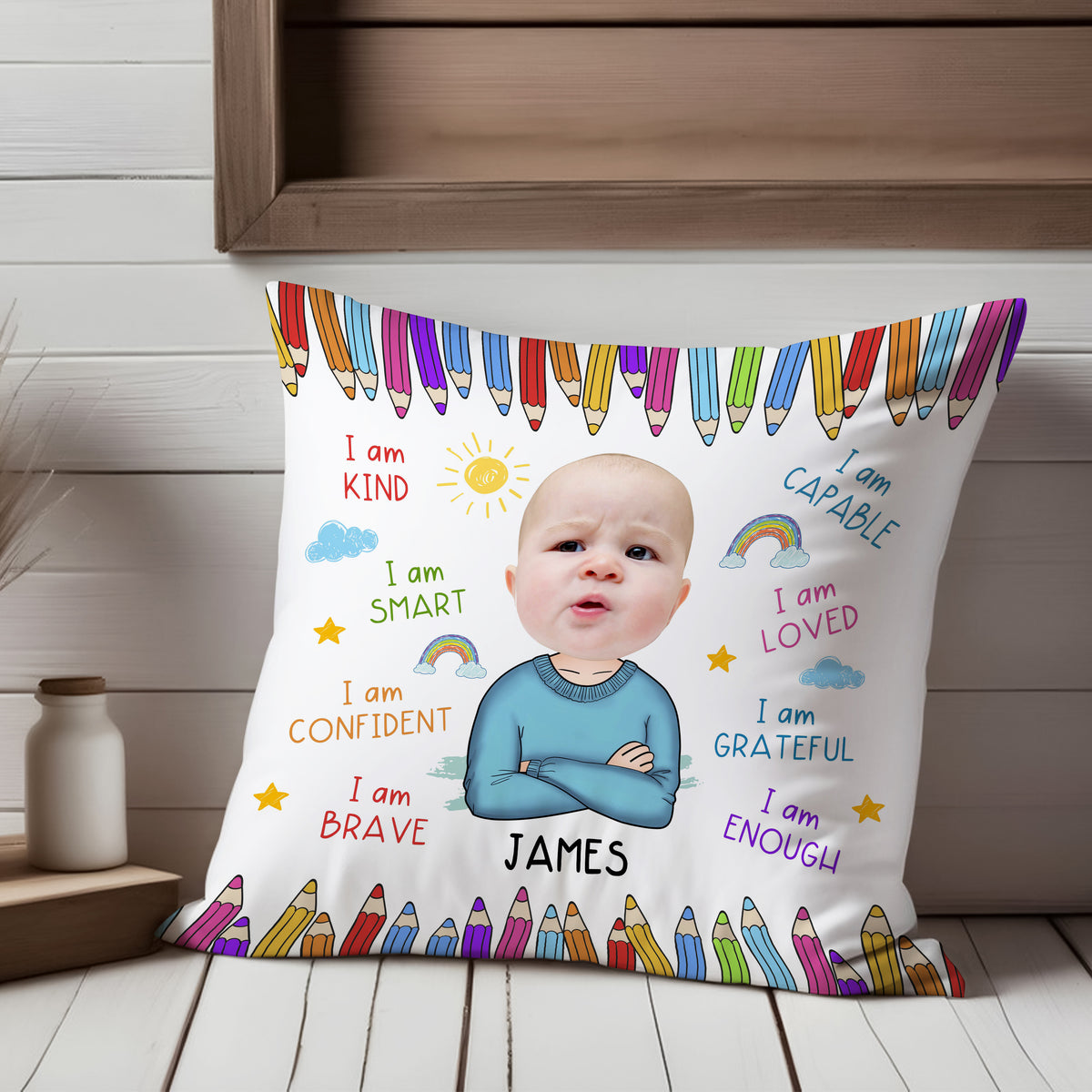 Custom Face Photo Pillow Gift For Kids TH10 894227