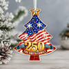 Personalized Family Name 250 Anniversary USA Acrylic Ornament, Memorial Day Gifts HO82 903340