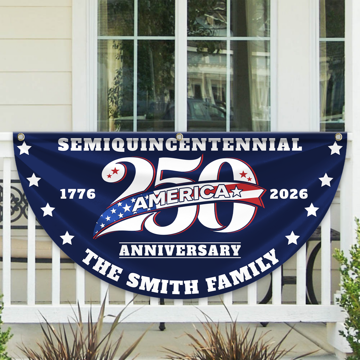 Custom Name America 250 Years Semiquincentennial Patriotic 1776-2026 Fan Flag CH07 910576