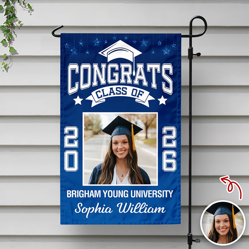 Custom Photo Class of 2026 Graduation Celebrate Garden Flag HO82 901374