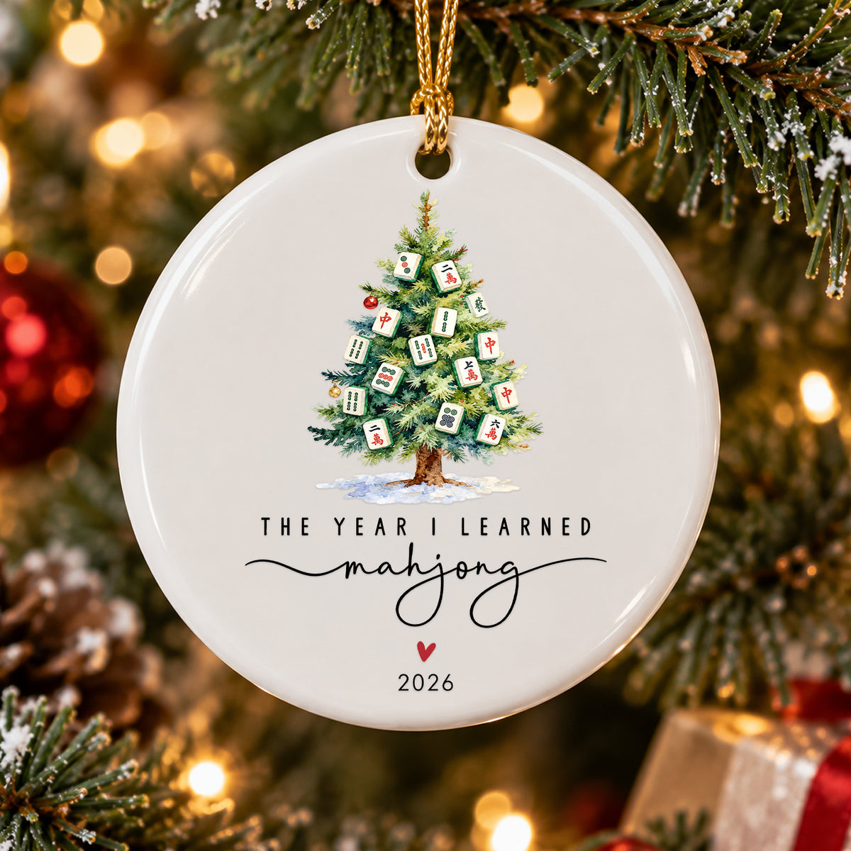 The Year I Learned Mahjong Ceramic Ornament For Christmas TH10 171033