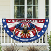 Custom Family Name God Bless America Patriotic Eagle Non-Pleated Fan Flag HA75 920132