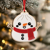 Personalized Christmas Squishee Bundle, Reindeer Dumpling Wood Ornament HA75 919544