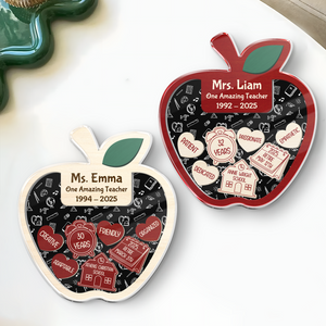 Personalized  Teacher Retirement Acrylic Apple Shaking Magnet Gift From Student HO82 894266