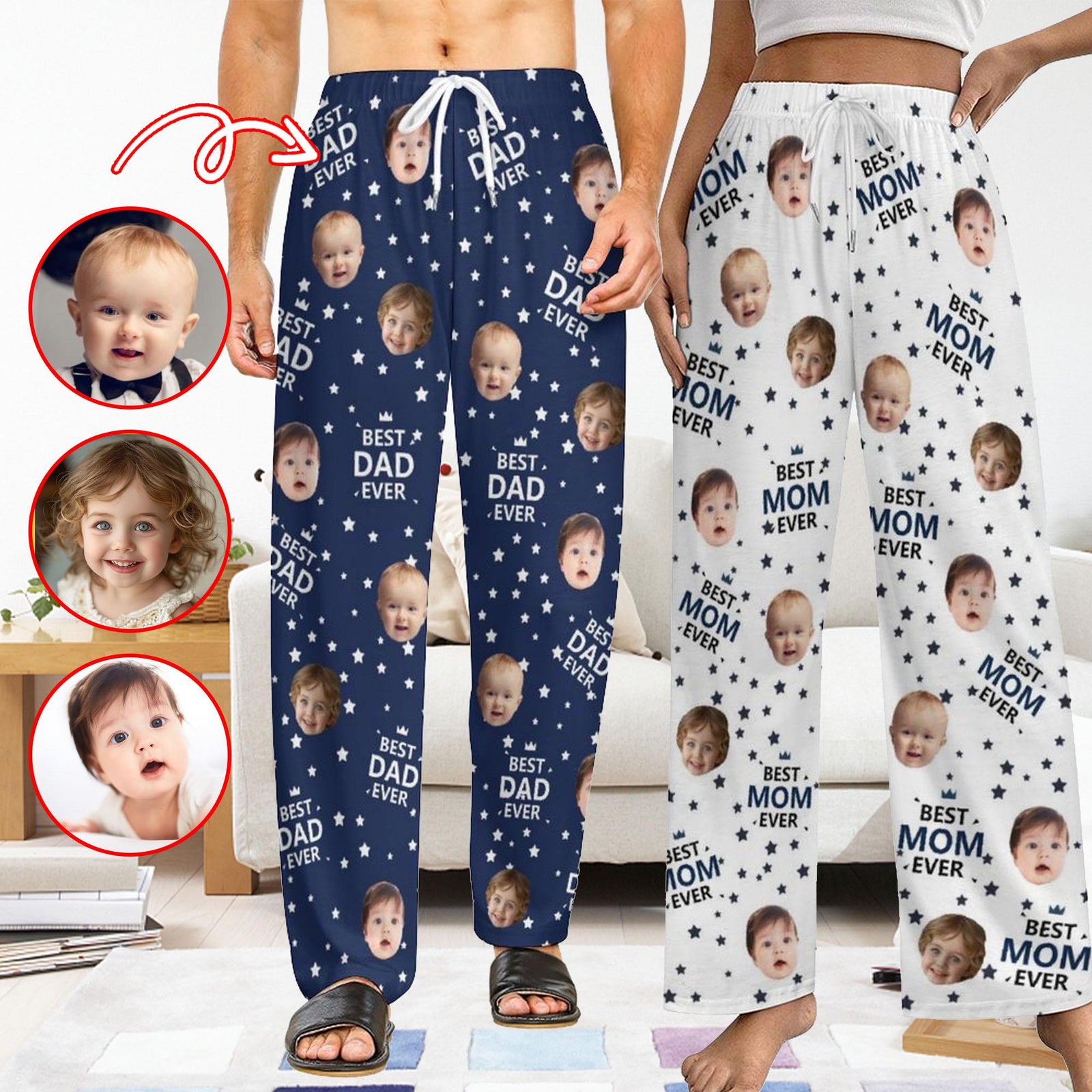 Custom Face Pajamas Best Dad Ever - Father's Day Gifts for Dad, Family Gift LM32 668983