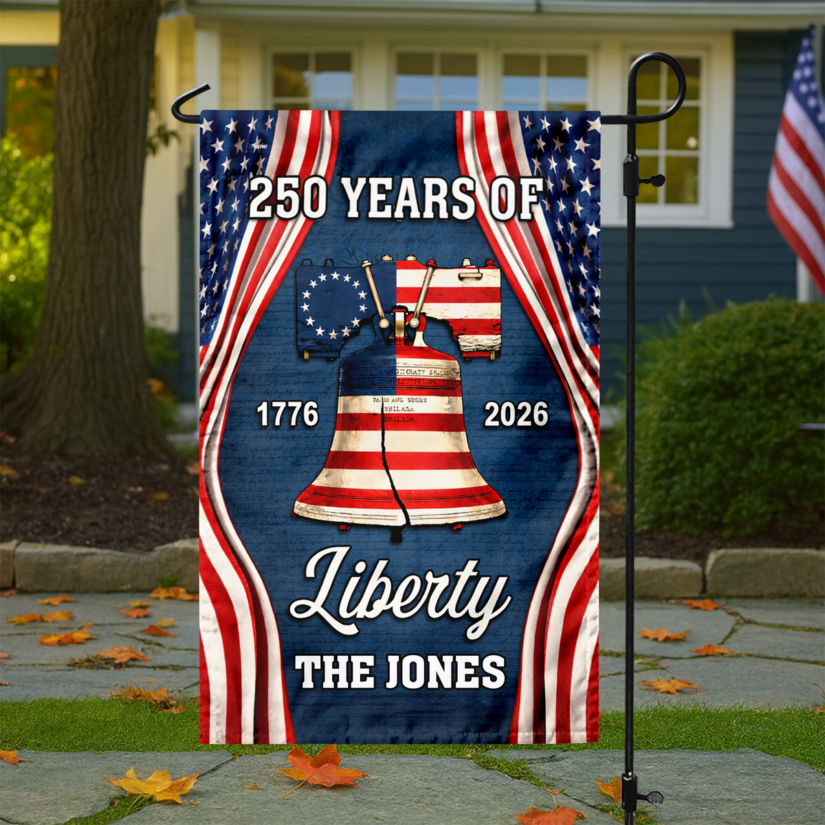 250 Years of Liberty, American Betsy Ross 1776 2026 Patriotic Garden Flag LM32 897745