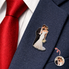 Custom Wedding Photo Acrylic Pin for Groom Newlywed Gift CH07 911078