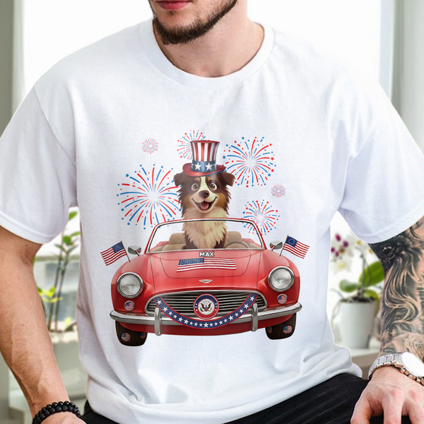 Personalized USA 250th Anniversary Dog Journey to 250 Years Bright
