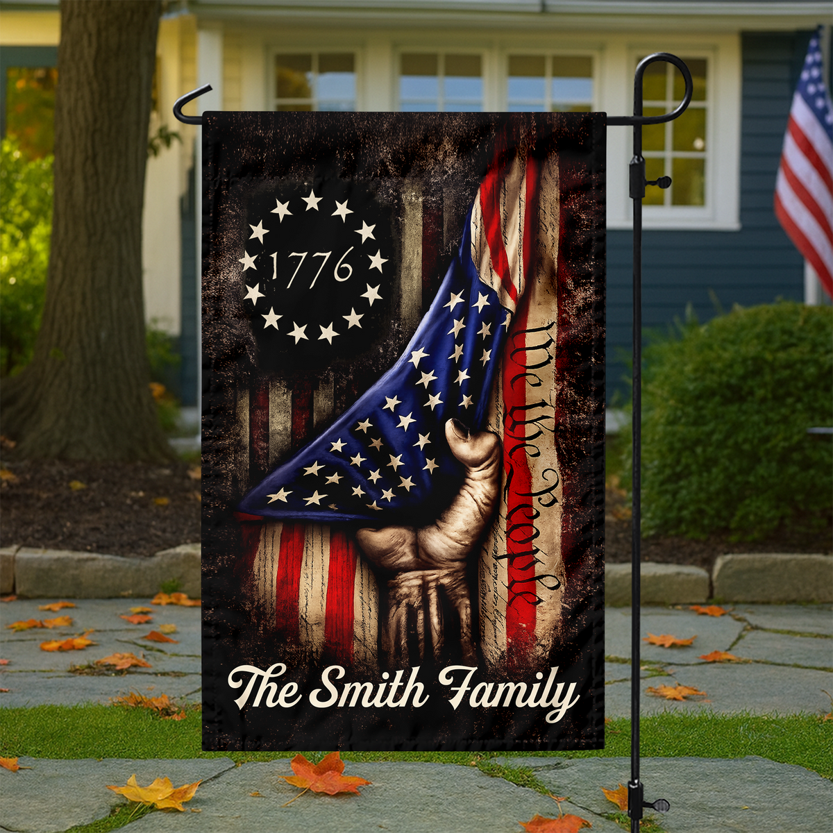 Custom Family Name We The People US Flag Garden Flag TH10 169065