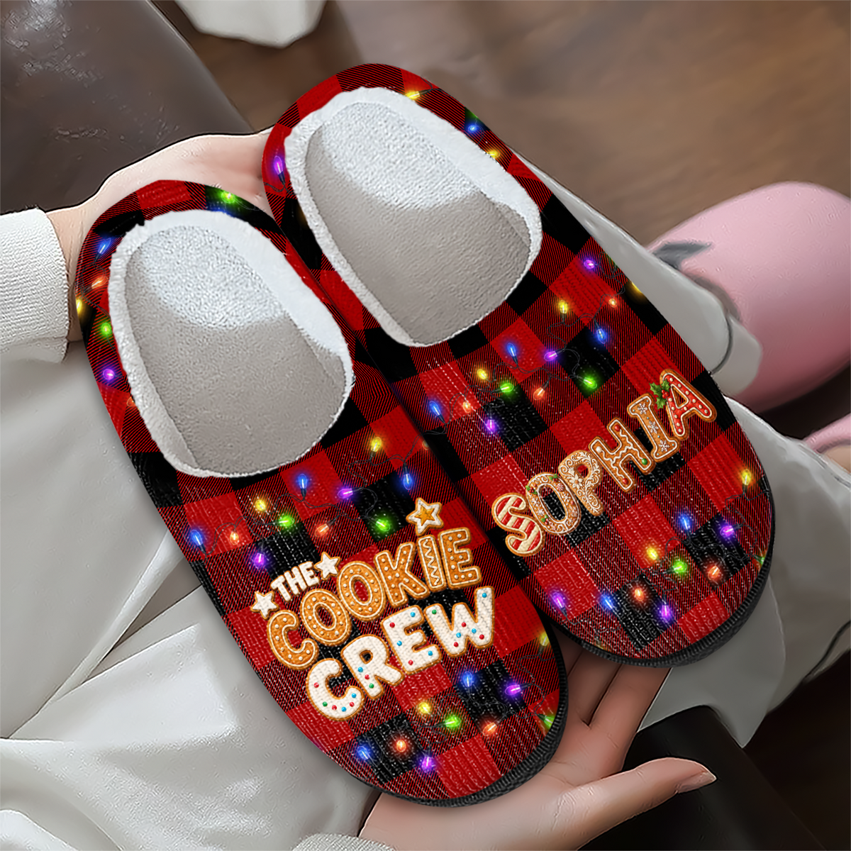 Personalized Custom Name The Cookie Crew Christmas Slippers TH10 171223