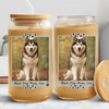 Custom Pet Photo Best Dog Mom Ever Glass Can With Lid Gift for Pet Lovers TH10 169005