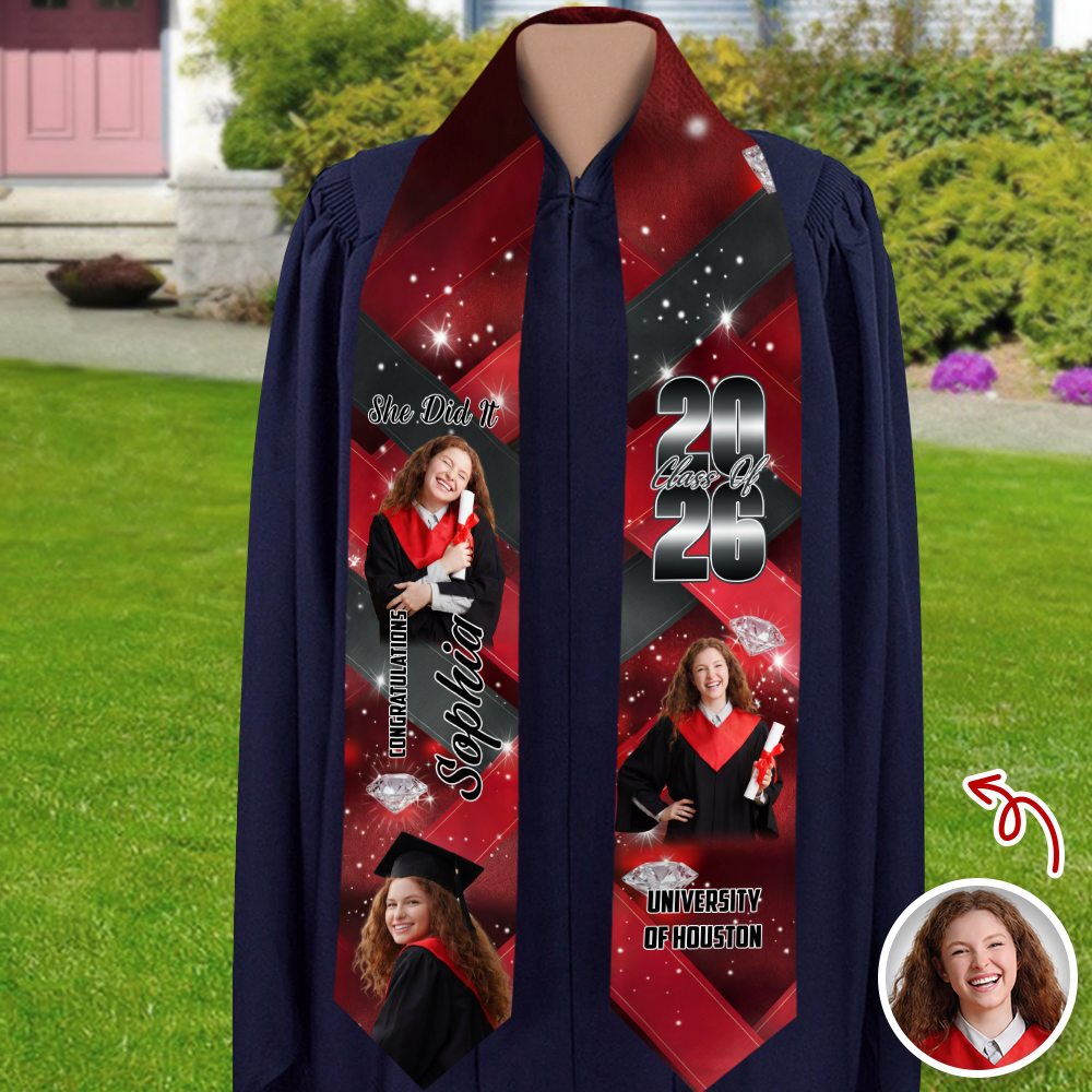 Custom Photo Class of 2026 Graduation Celebration Stole TH10 898365