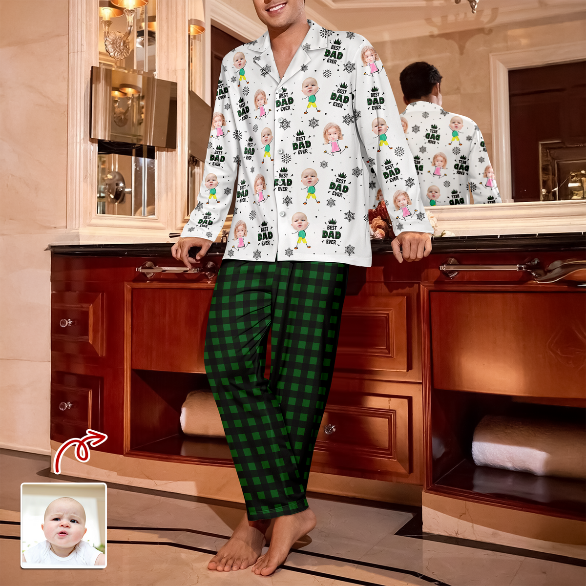 Custom Photo Best Nana Ever Gigi Papa Funny Children - Personalized Pajamas CH07 899166