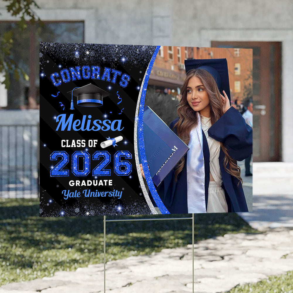 Custom Photo Class Of 2026 Personalized Graduation Yard Sign HA75 920462