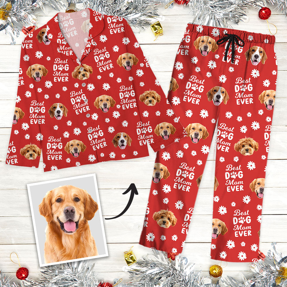 Custom Photo Best Dog Dad Dog Mom Paw Paw - Personalized Pajamas Gift For Pet Lovers HO82 894378