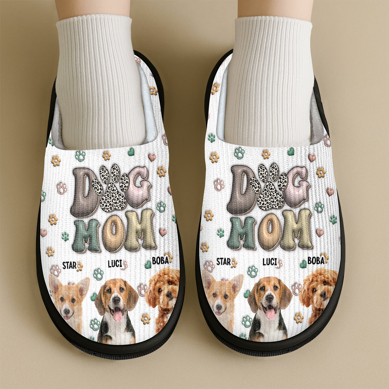 Custom Dog Mom Photo Slippers Gift For Dog Lovers TH10 896249
