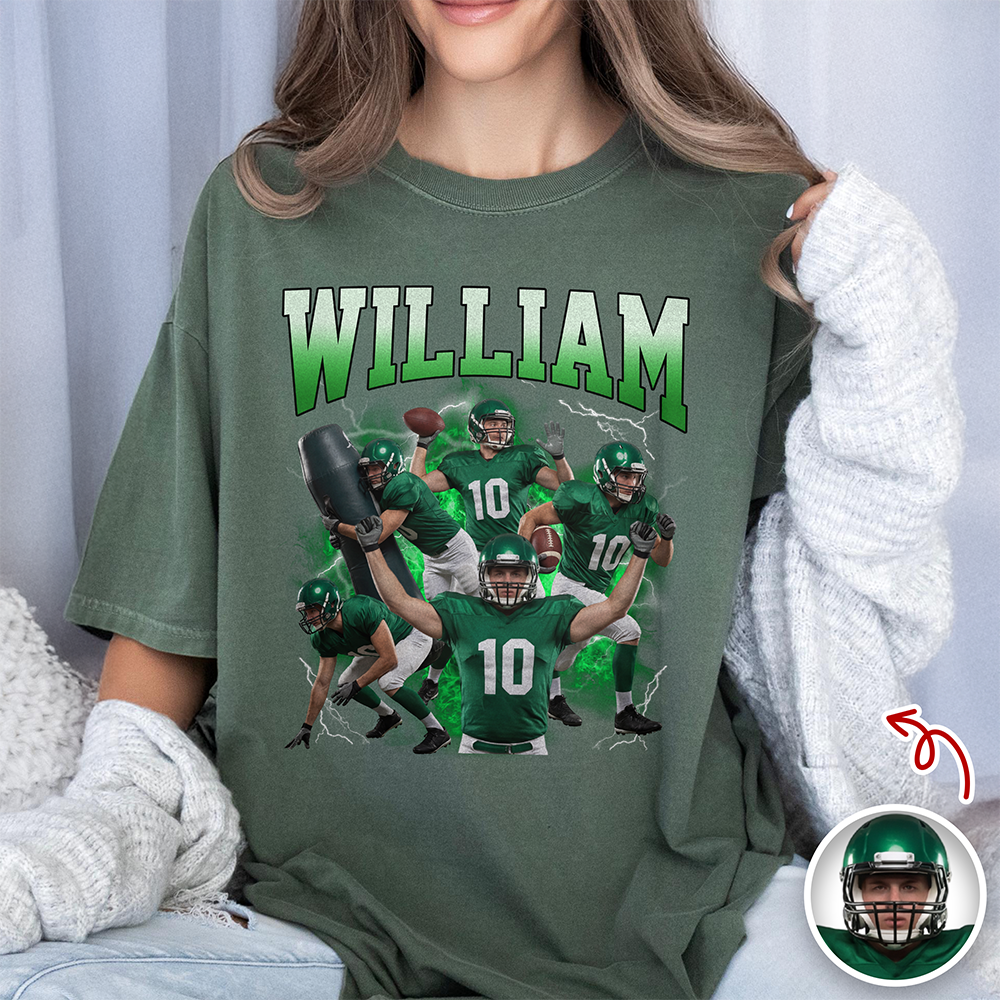 Custom Photo And Name Comfort Shirt For Football Lover, Sport Player TH10 898267