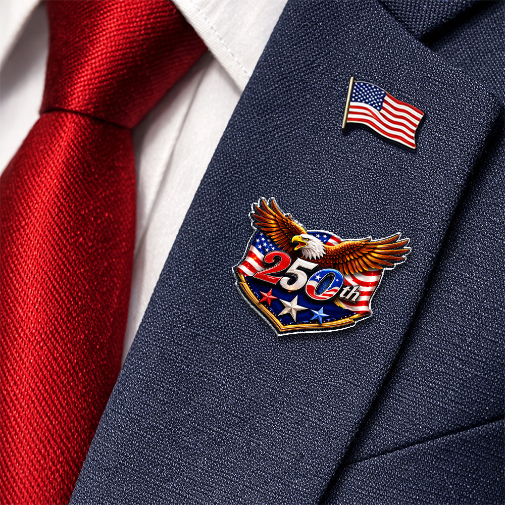 America 250 Years Eagle Acrylic Pin - USA 1776–2026 Anniversary Patriotic Gift CH07 911068