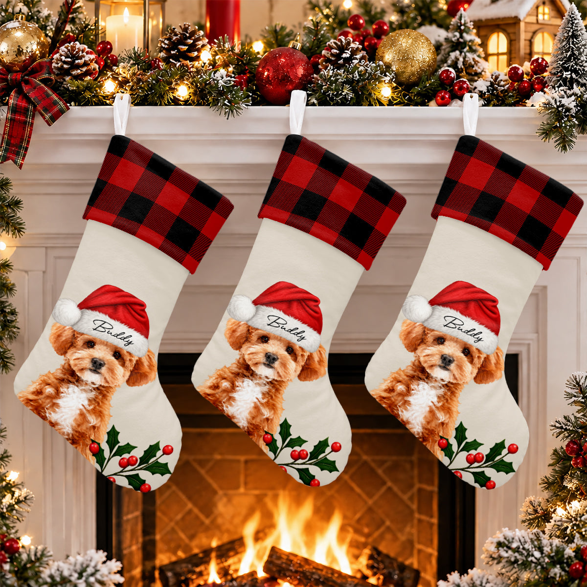 Personalized Dog Cat Photo Christmas Stocking Gift for Dog Cat Lovers HO82 903892