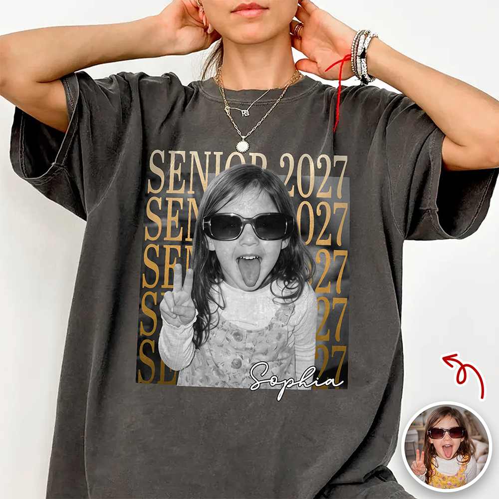 Custom Photo Senior Class of 2027 Comfort Shirt LM32 669921