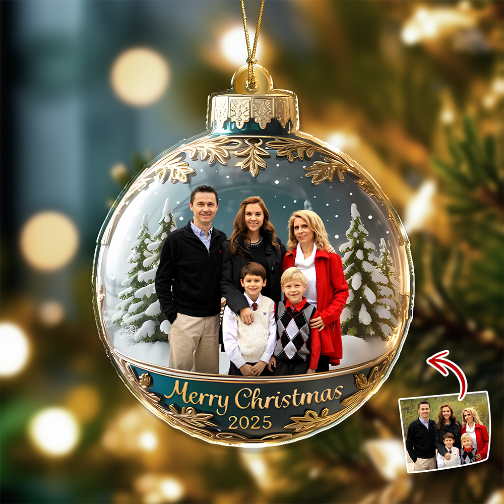 Custom Family Photo Acrylic Ornament Gift For Family HA75 897176