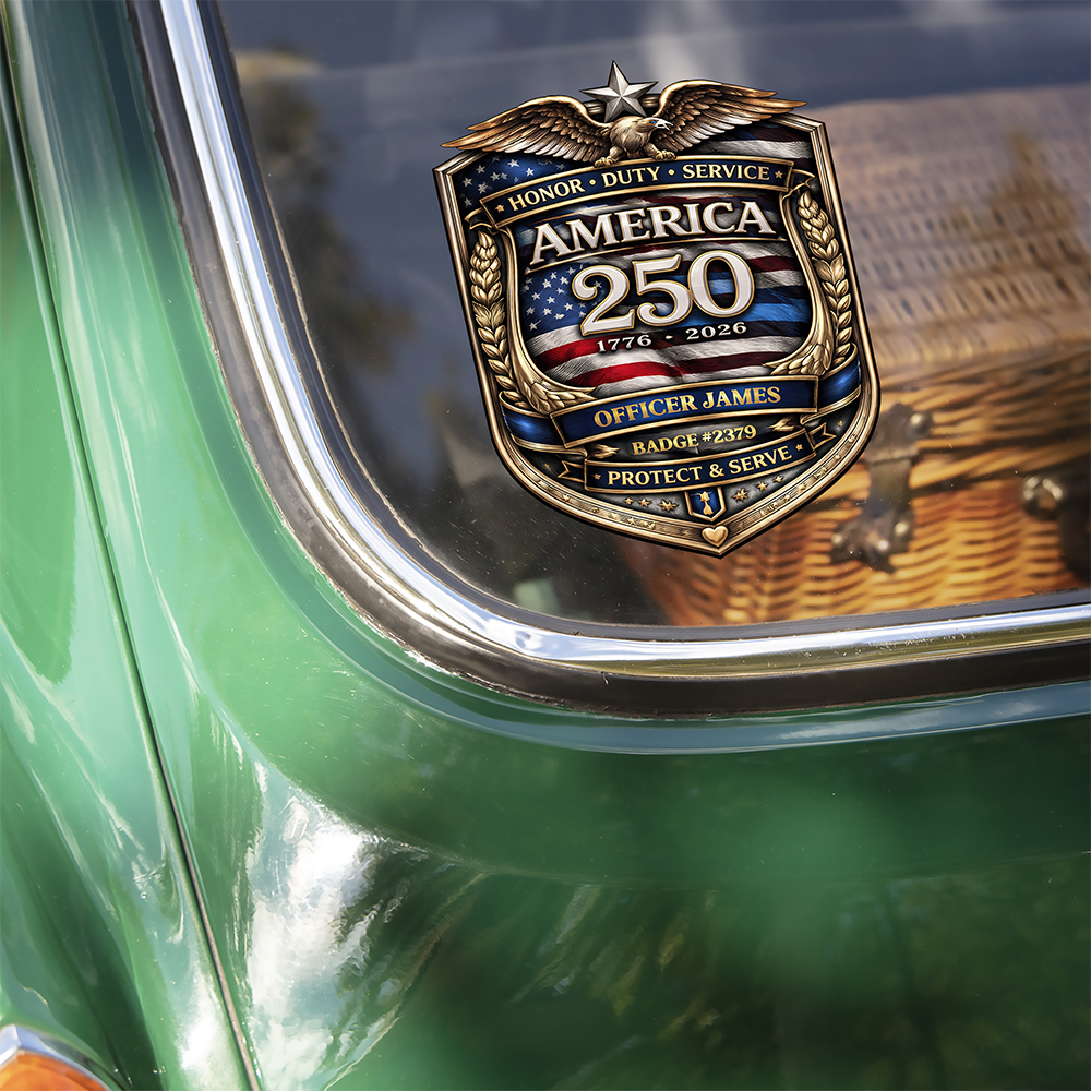 Custom Officer Name Honor Duty Service Car Window Decal Sticker TH10 169377