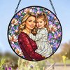 Custom Photo Stained Glass Suncatcher, Personalized Window Hanging Decor For Family LM32 670305