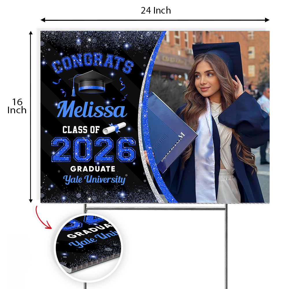 Custom Photo Class Of 2026 Personalized Graduation Yard Sign HA75 920462