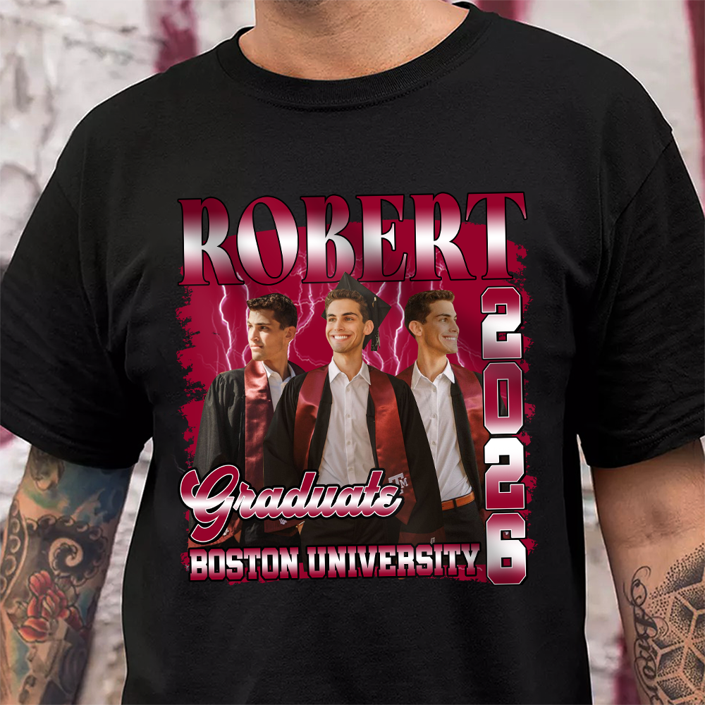 Custom Photo Graduate Class Of 2026 Dark Shirt HO82 901654