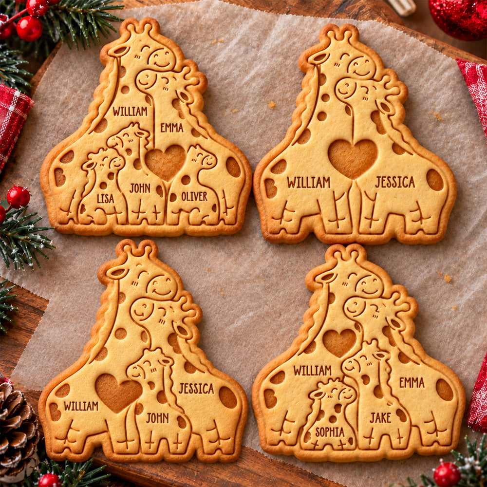 Custom Giraffe Family Shaped Cookie Stamp, Unique Baking Accessory HO82 904172