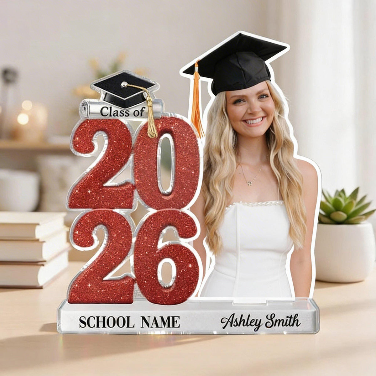 Custom Photo Graduation Acrylic Block Plaque Class of 2026 Keepsake Gift CH07 910850