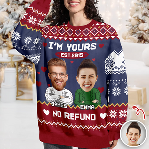 Custom Funny Face You And Me We Are A Team Together Ugly Sweater LM32 895569