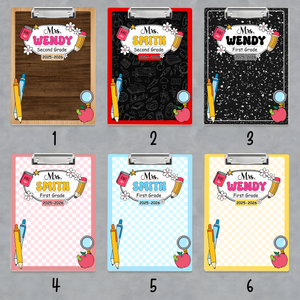 Custom Teacher Name Composition Style Clipboard Back To School Gift HO82 894308